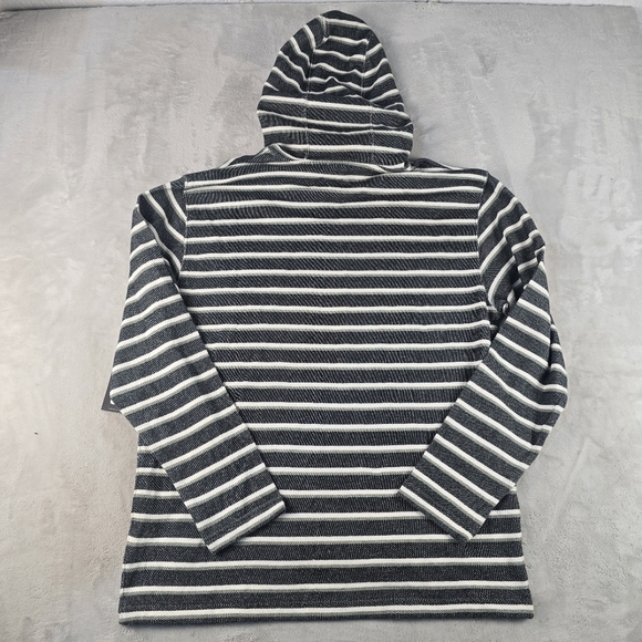NWT Hurley Pullover Hoodie Mens Medium Striped Blue Green White New - Picture 2 of 10